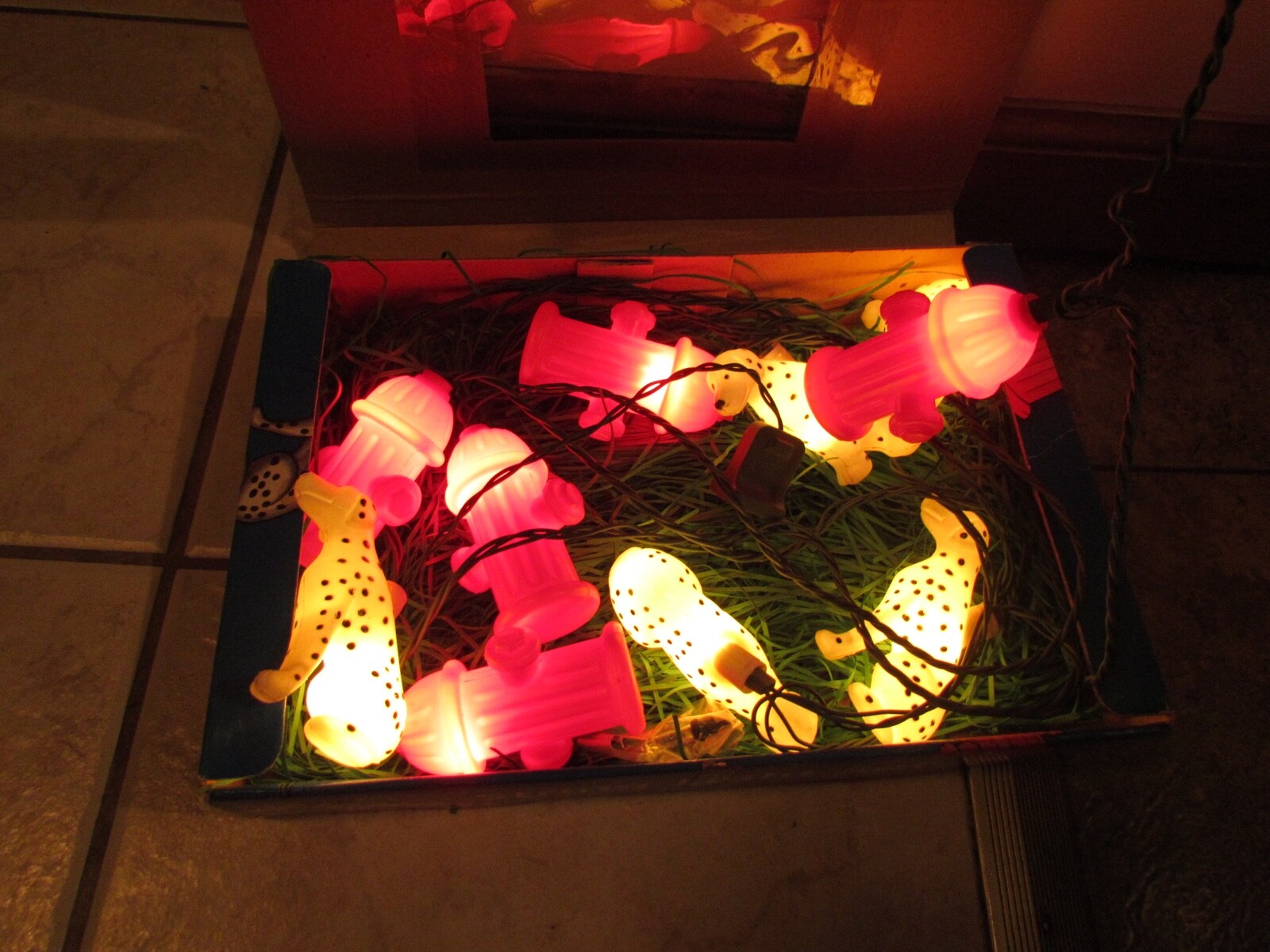 10 STRING LIGHTS PRIMAL LITE DALMATIONS HYDRANT 1993 BOX RARE SET INDOOR OUTDOOR