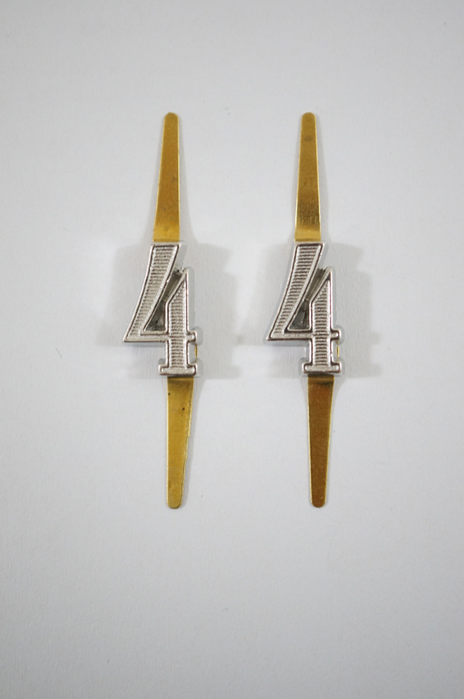 WWII German EM NCO Shoulder Boards cyphers Silver 18mm 4 2pcs