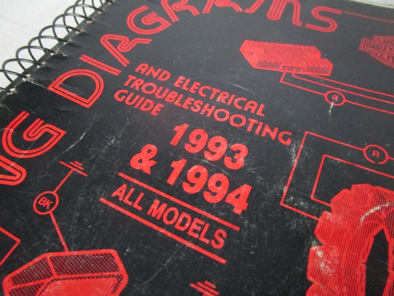 93-94 Harley Davidson ALL MODELS Wiring Diagrams Electrical Manual 99948-94