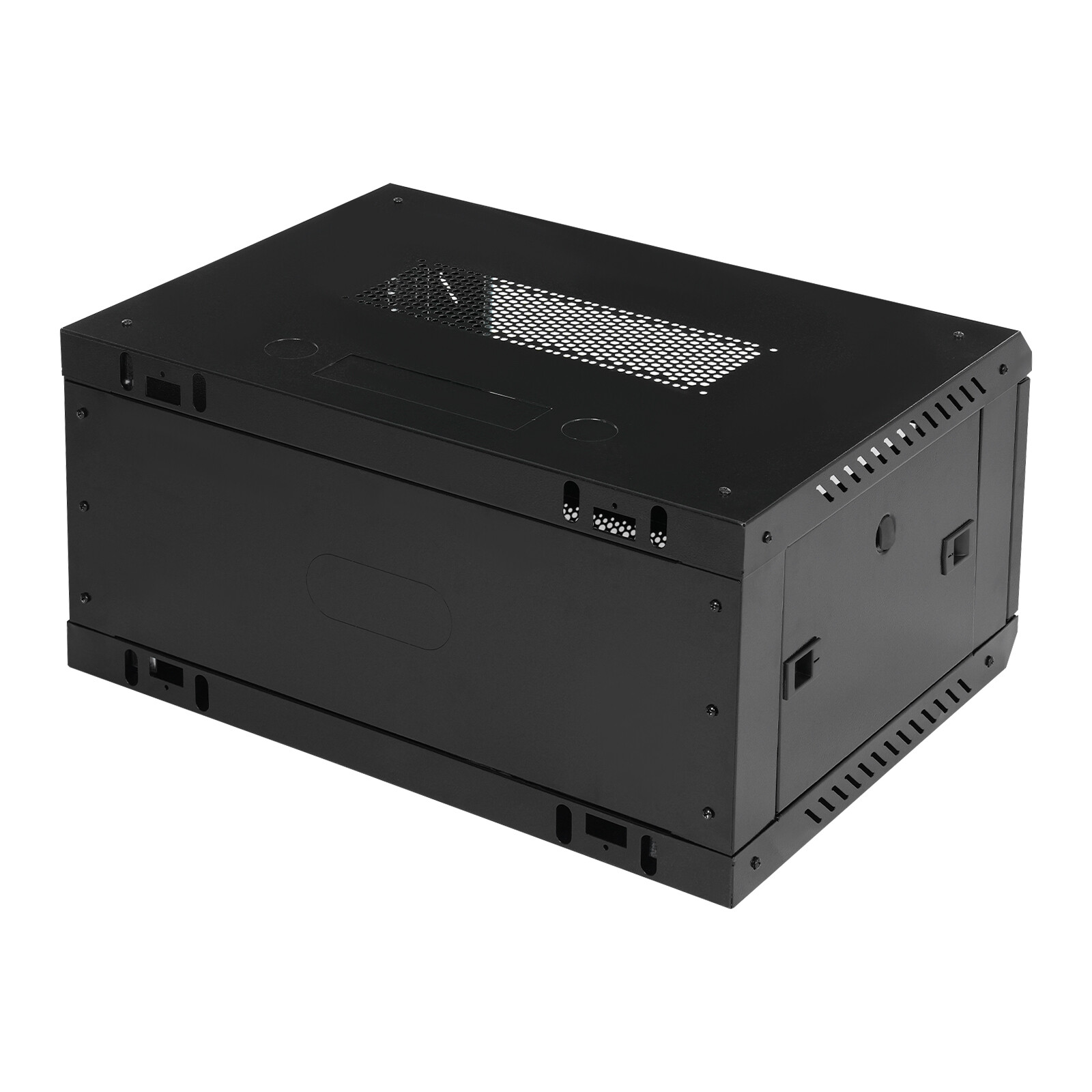 4U Rack Mount Server Cabinet Case Deep Drawer Lockable With Key Glass Door