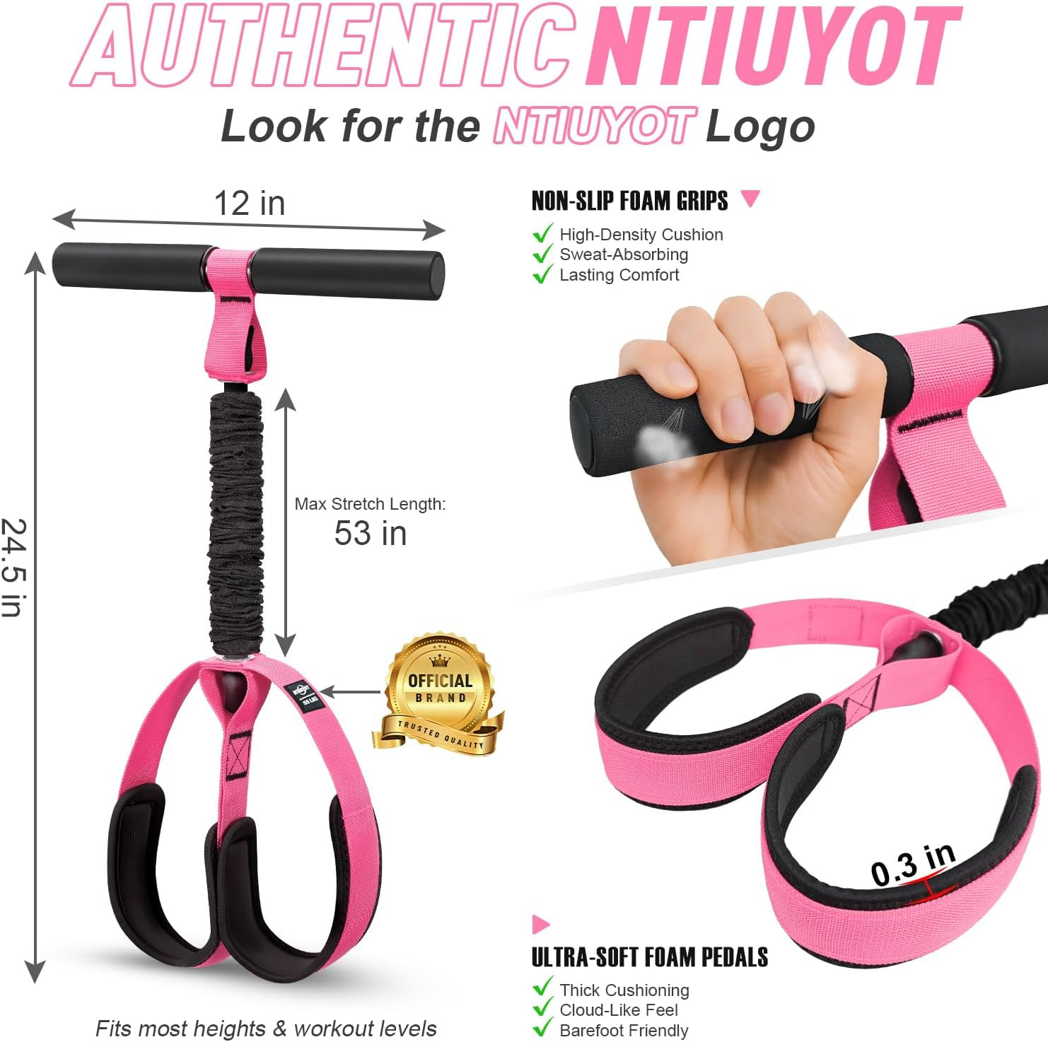 banda resistencia pedal con manija latex grueso espuma ejercicio abdominal brazo