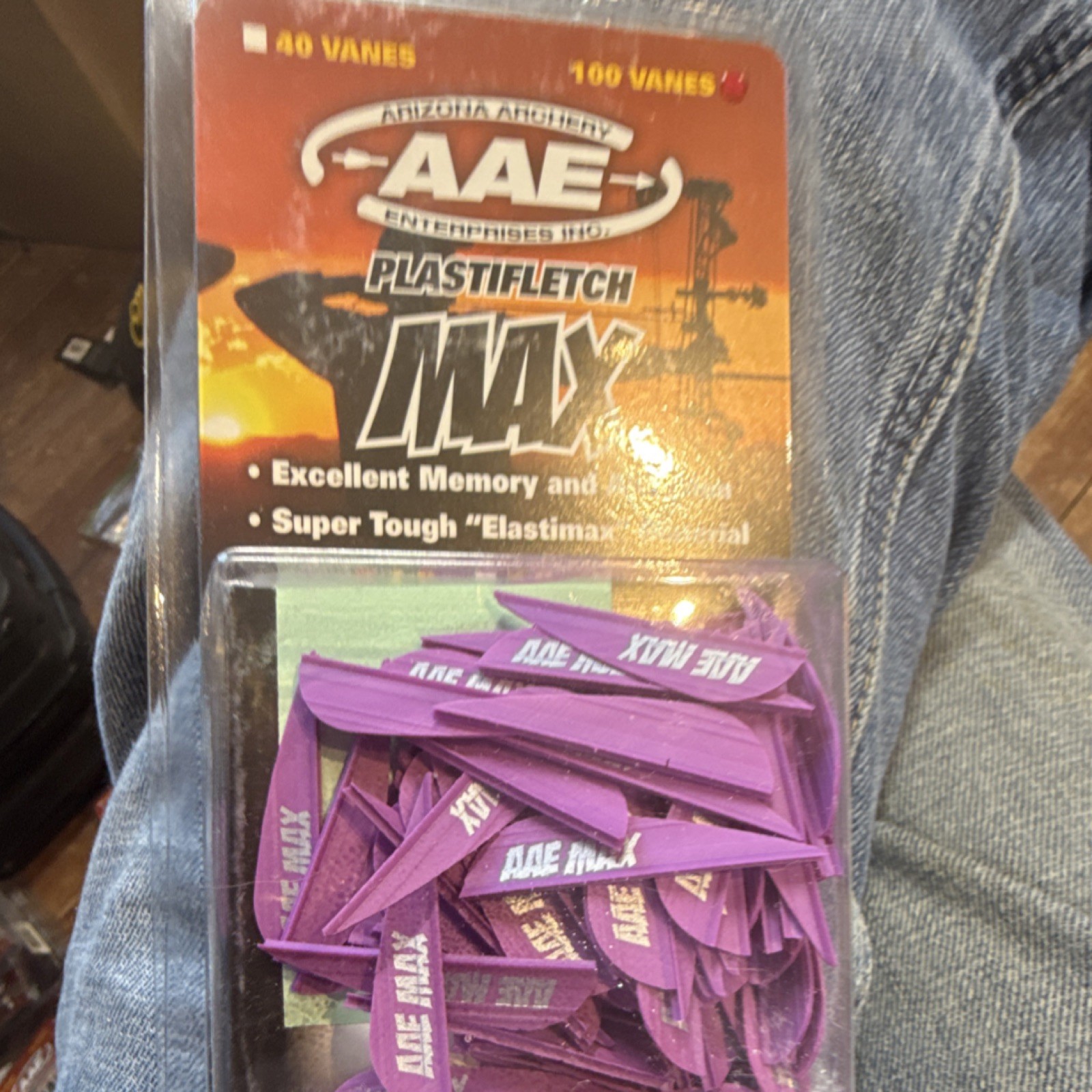 AAE Plastifletch Max - Purple Plastic Vanes 100 Pack PMA16PR100