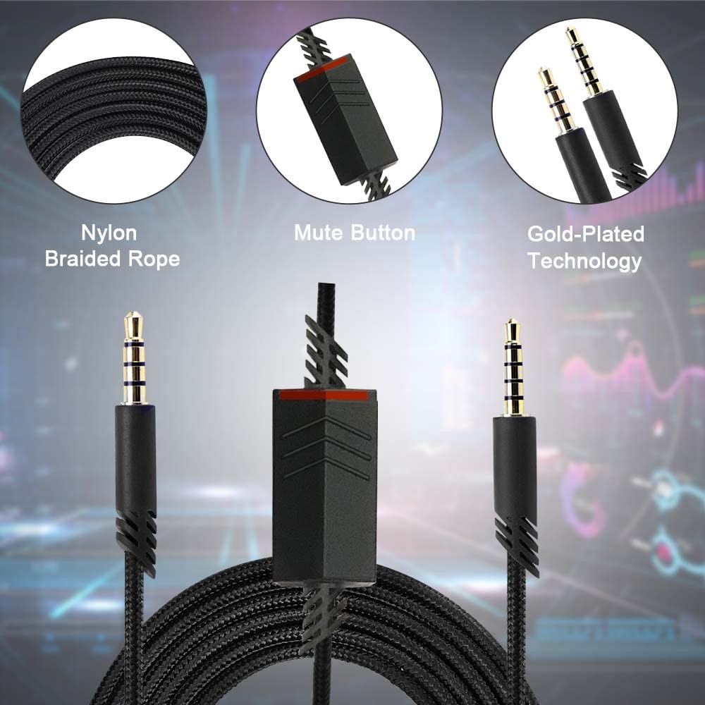 Replacement A40 Cord Compatible with Astro A40 Headset, A40 Inline Mute Audio...