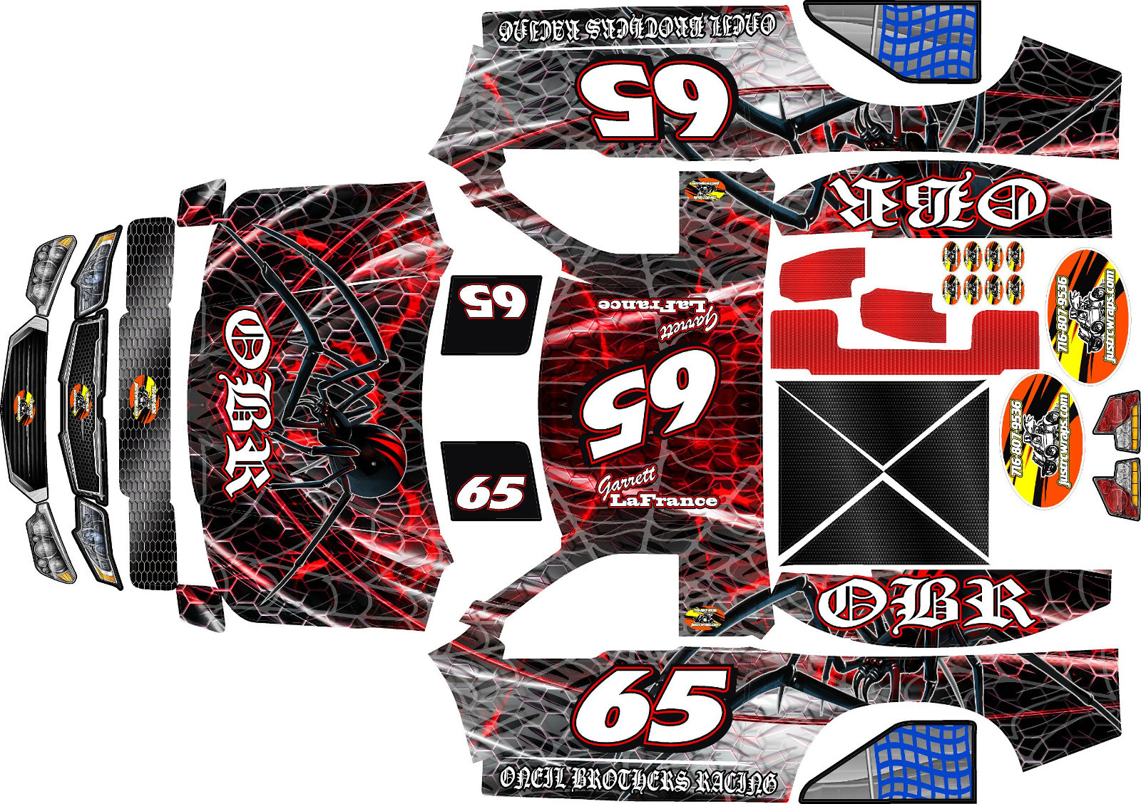 HPI 5sc   wrap decals stickers PSYCHO OBR THEME