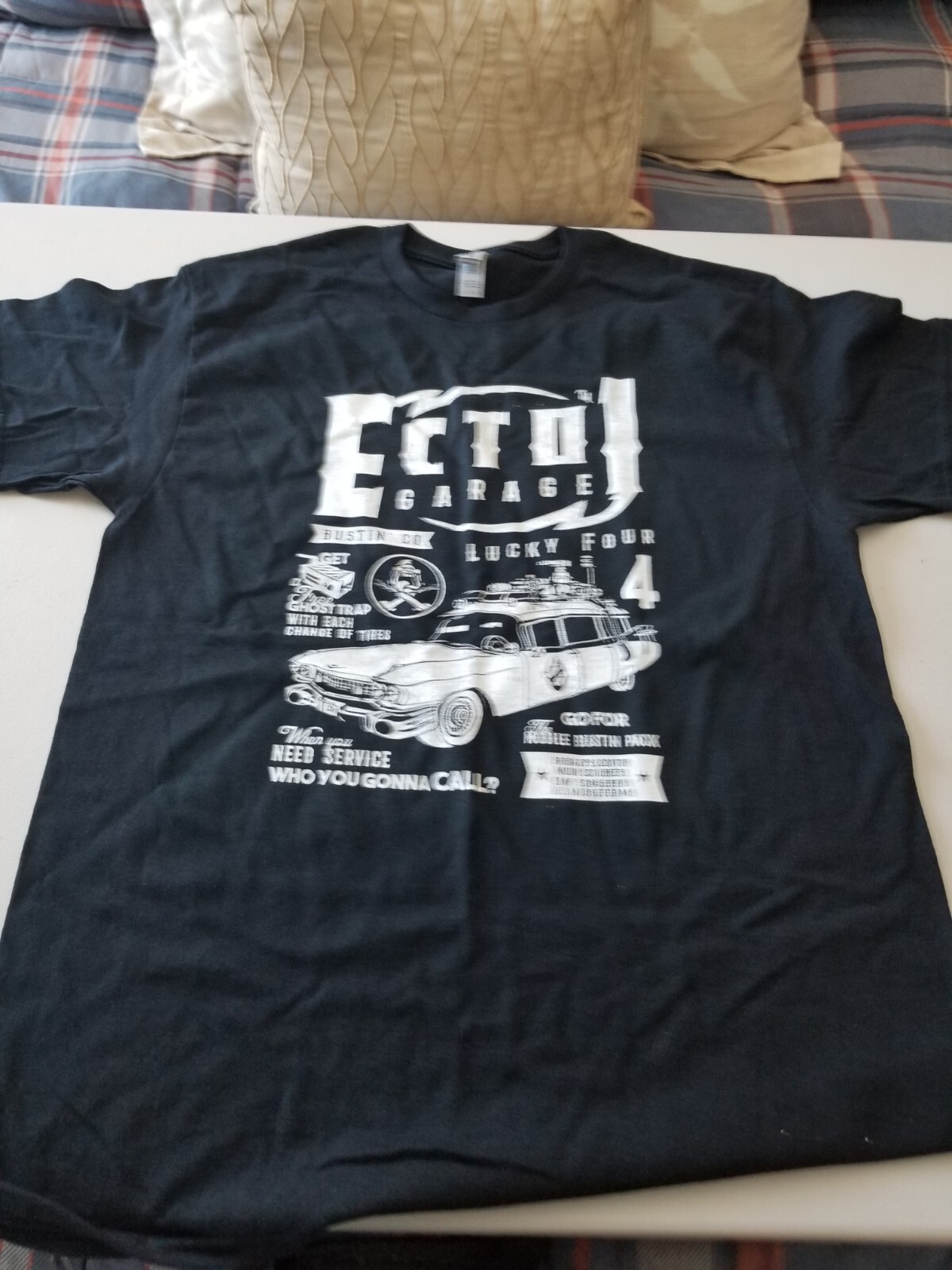 ZOBIE POP CULTURE GHOSTBUSTERS INSPIRED HEAVY WEIGHT T SHIRT SZ L BLACK BNNW