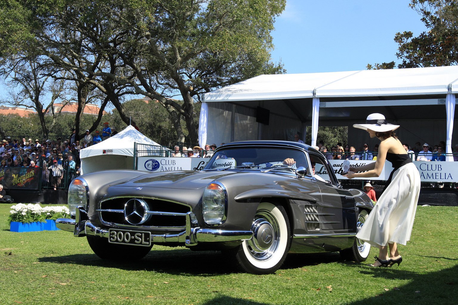 Cars 1963 mercedes benz 300sl roadster car vehicle sport Desk Mat Stitched