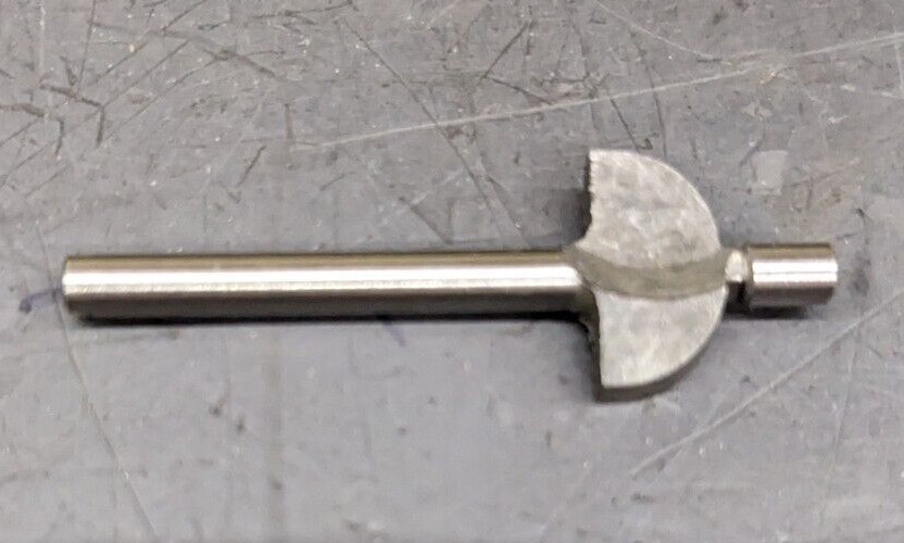 Tarpley HSS Cove Bit 3/16" Rad 1/2" CD 1/8" Shank 121-300 USA - Router