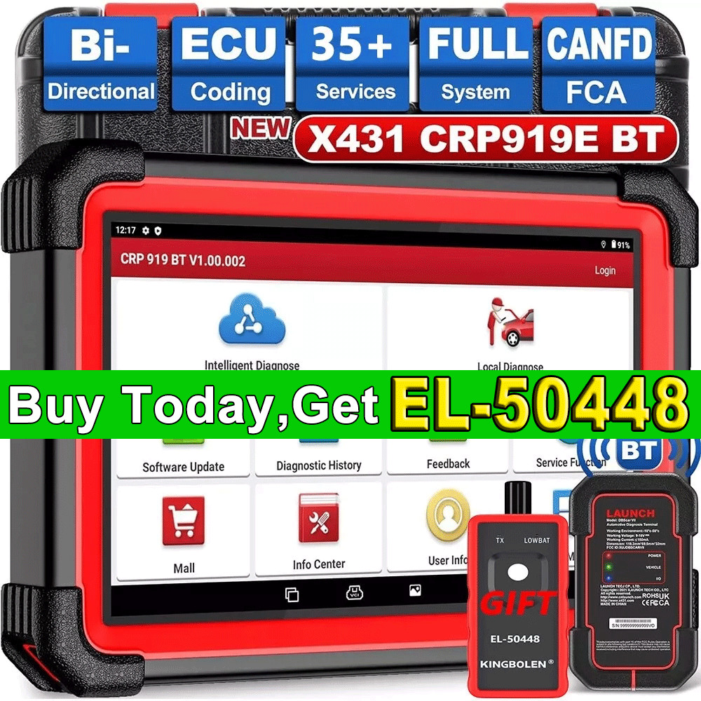 LAUNCH X431 CRP919E PRO BT Elite Bidirectional Car Diagnostic Scanner ECU Coding