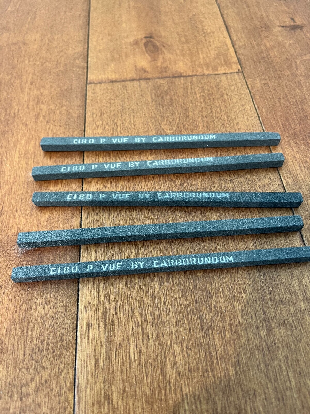 5 pcs. Carborundum USA, 6" x 1/4 x 1/4" sharpening-Dresser stone/Sticks-C180 VUF