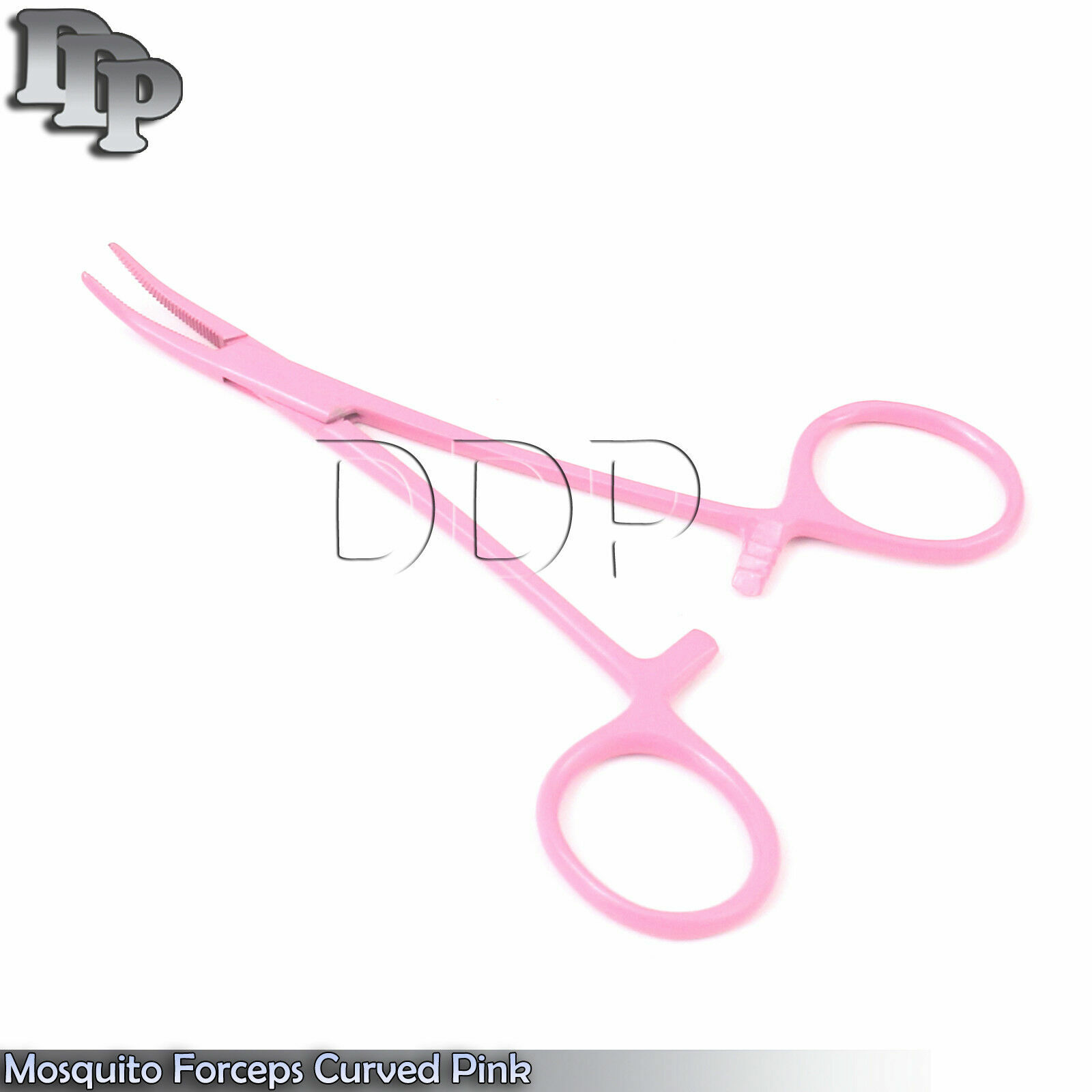Mosquito Hemostat Forceps 5'', Matte Pink Curved- Ideal for Nurse and EMT