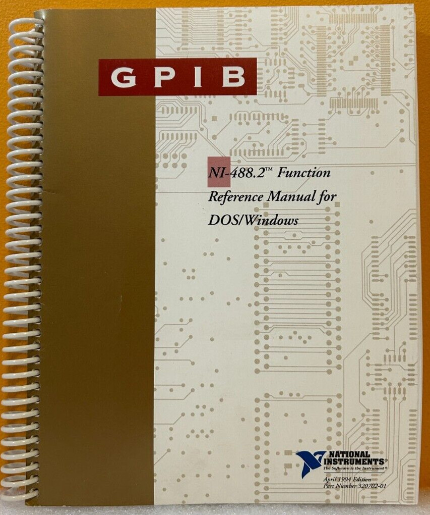 National Instruments 320702-01 1994 NI-488.2 Function Reference Manual.