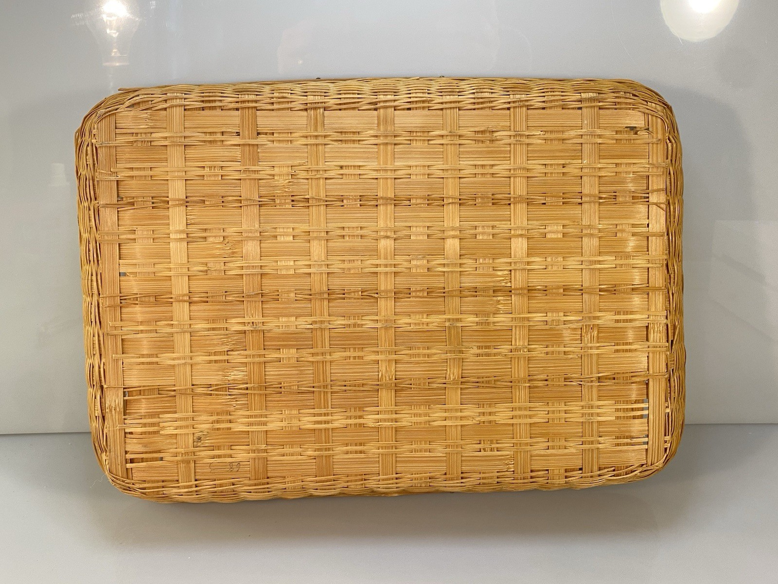 Rustic Farmhouse Rectangular Woven Bread/Serving Basket 14.75”x10.25”x2.5”