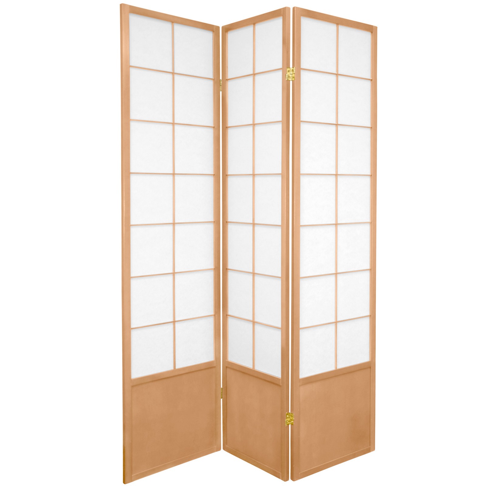 6 ft. Tall Zen Shoji Screen - Natural - 3 Panels