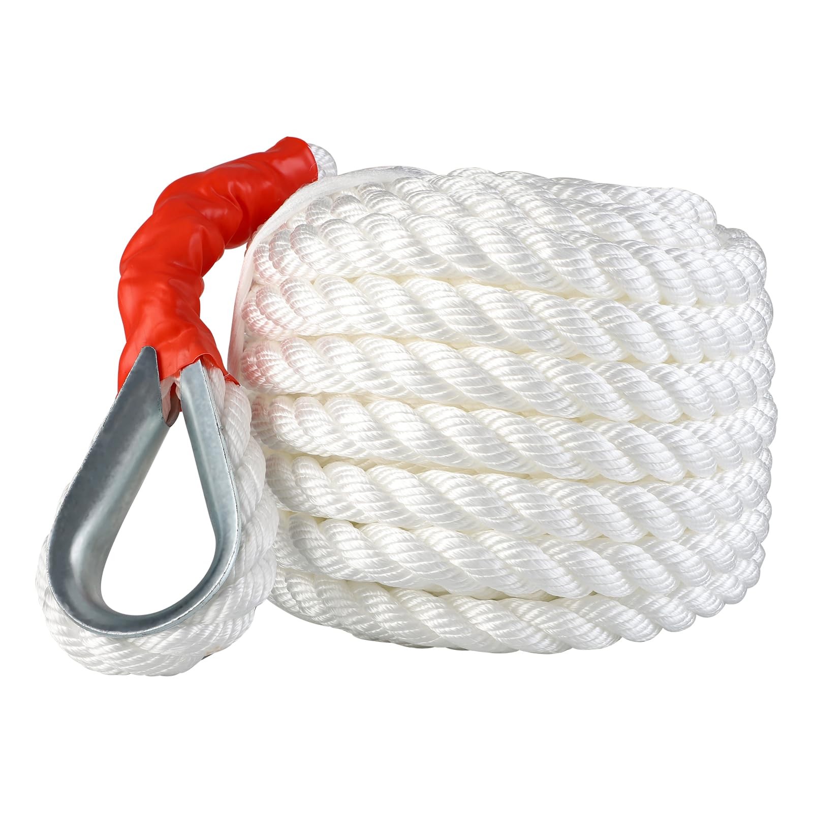 Polypropylene Anchor Rope Docking Mooring Pull Line Thimble 3/4 Inch x 50Ft