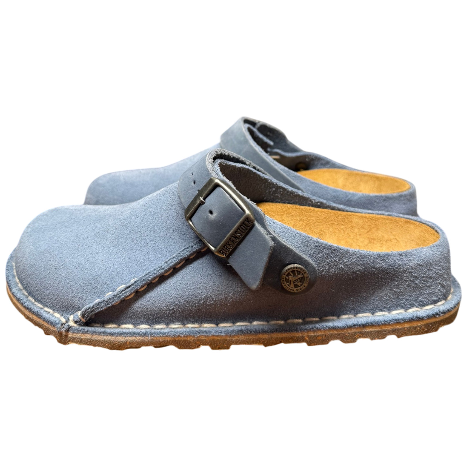 BIRKENSTOCK Lutry Premium Women 36/US 5.5 Suede Clog Elemental Blue Convertible