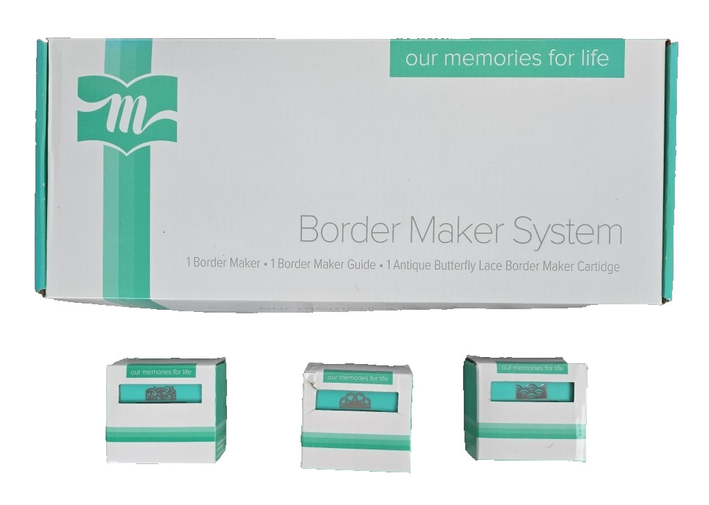 OMFL Creative Memories Border Maker System Bundle with 4 Cartridges Retired NIB!