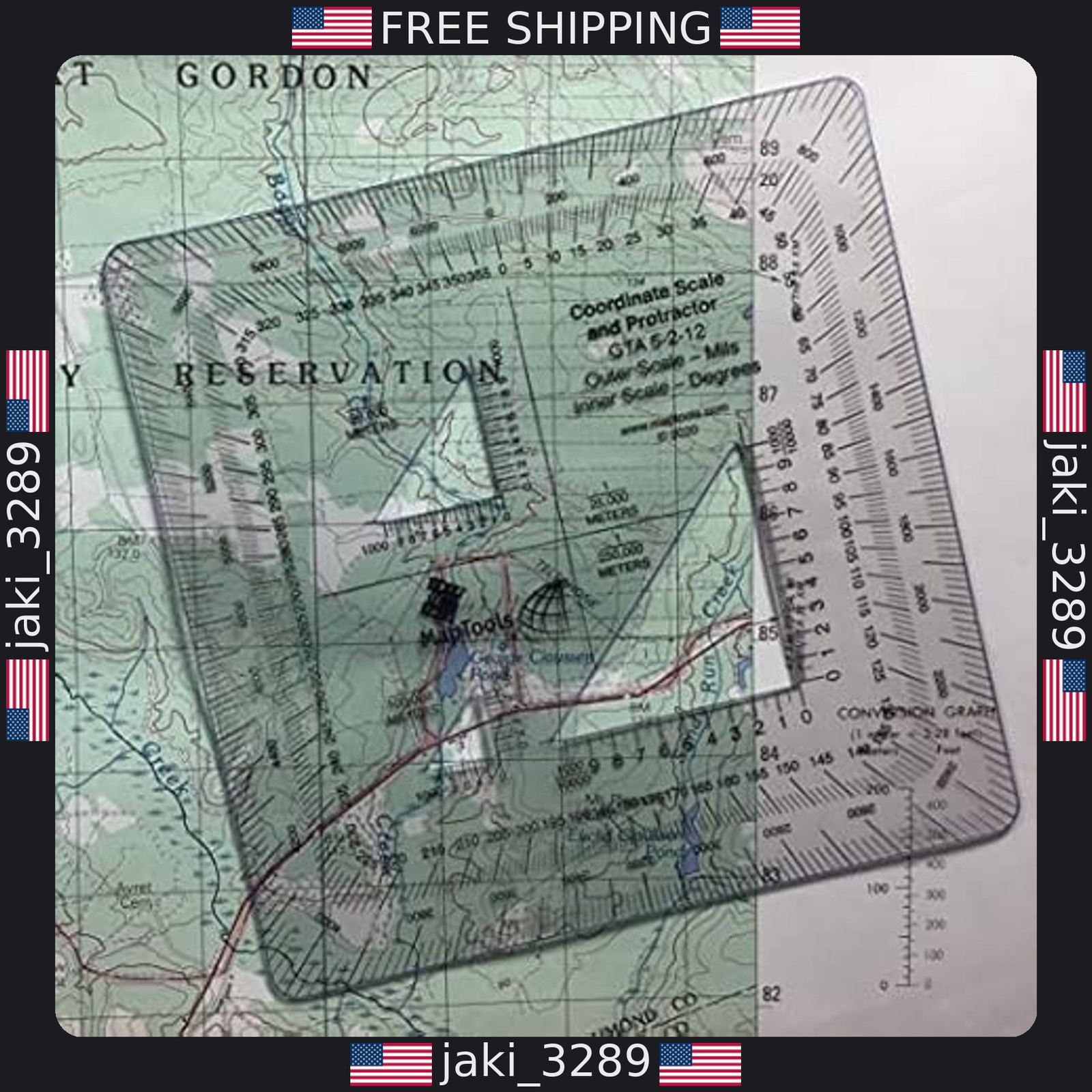 MapTools Military UTM/MGRS Coordinate Scale - Precision Measuring Tool