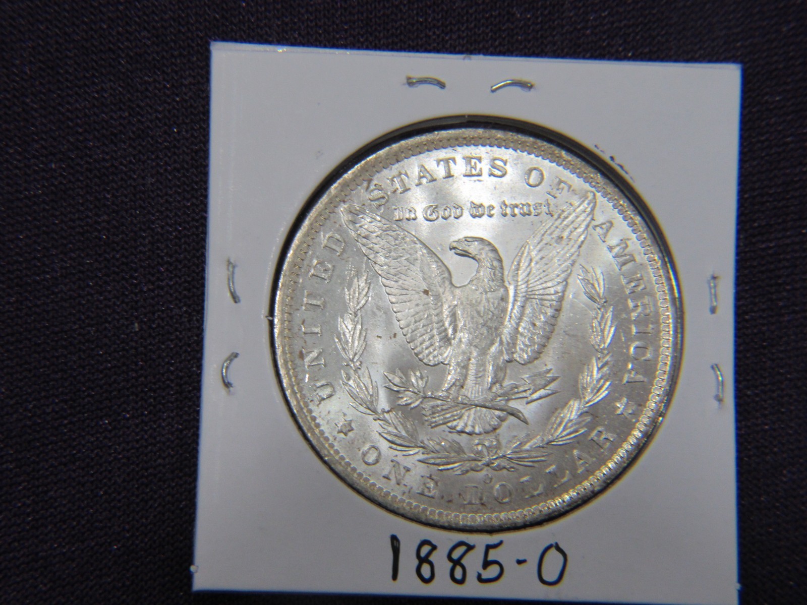 1885-O Morgan dollar in choice B.U.+ condition