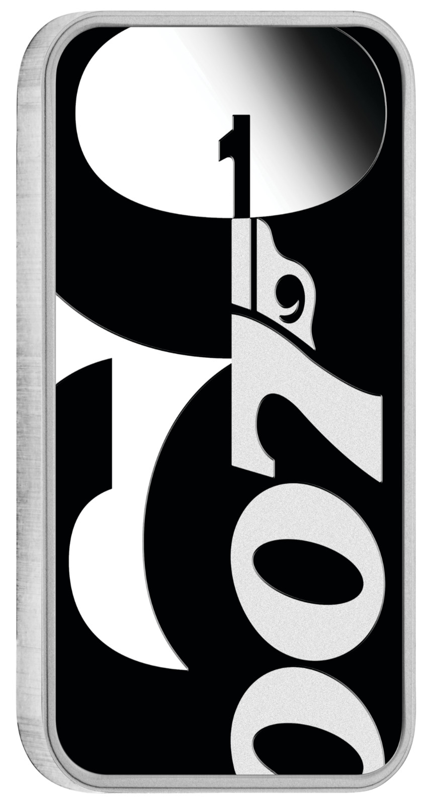 2022 60 YEARS OF BOND 1oz SILVER PROOF RECTANGULAR Colored $1 COIN JAMES 007