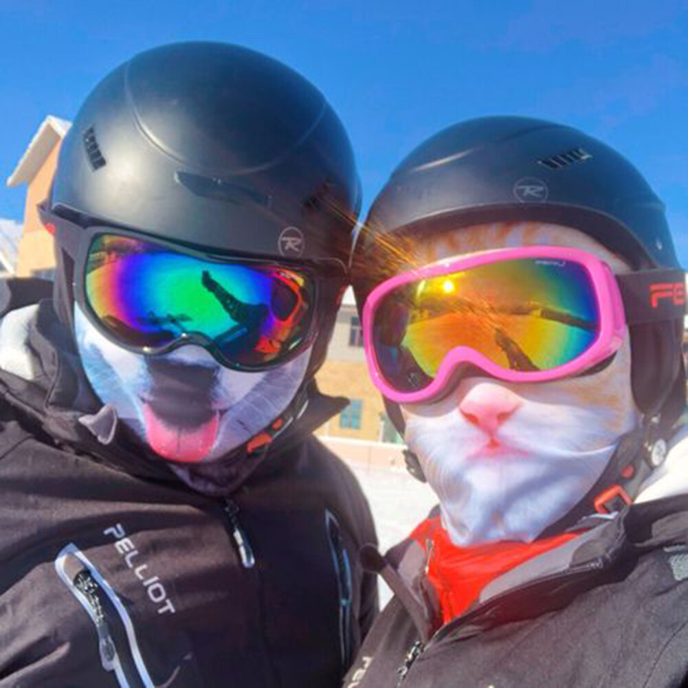 Winter Warmer Balaclava Animal Pattern Face Masks Neck Cover for Cycling Ski USA
