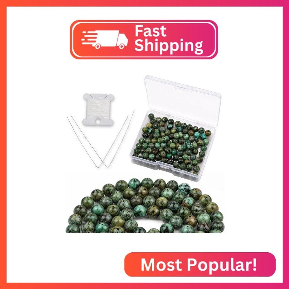 Cherry Tree Collection 100Pcs Set African Turquoise 6mm Beads - Natural Gemstone