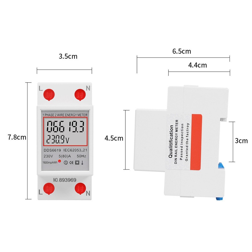Digital Meter Energy Meter for din Rail Installation Energy Consumption Overview