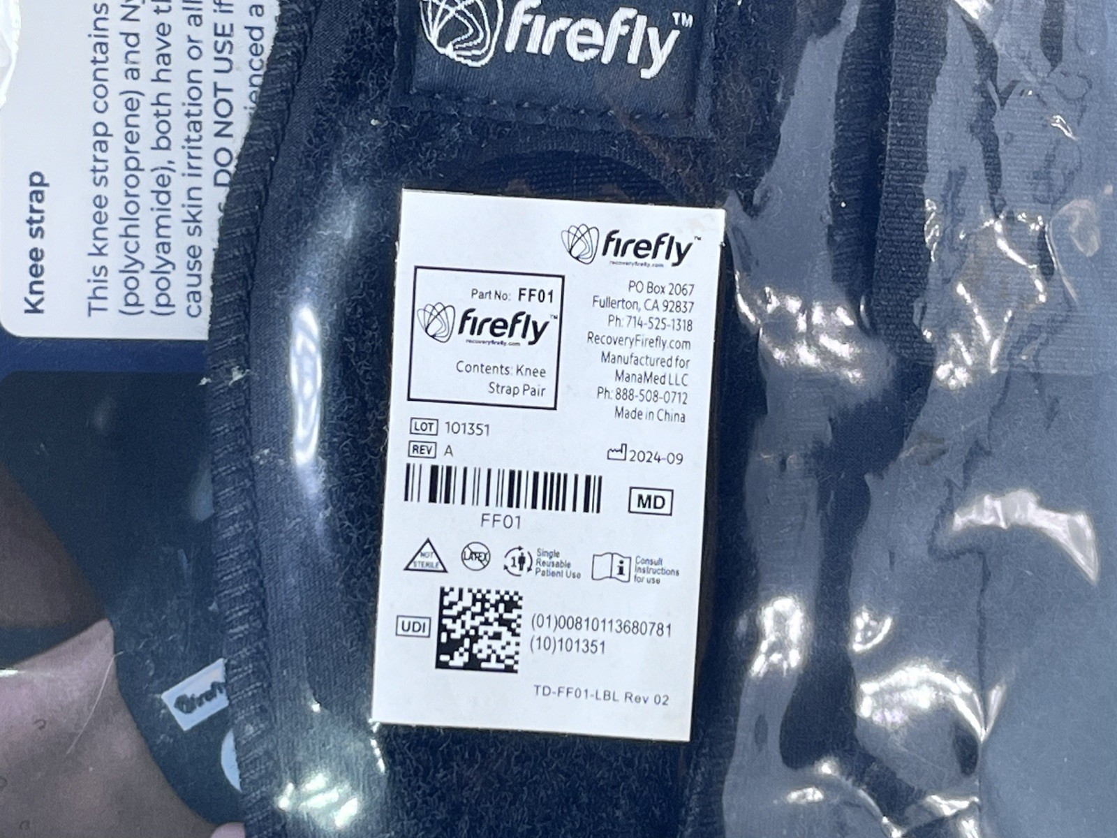 Firefly Recovery Device with Accessory Knee Straps and OnPulse Technology NEW!