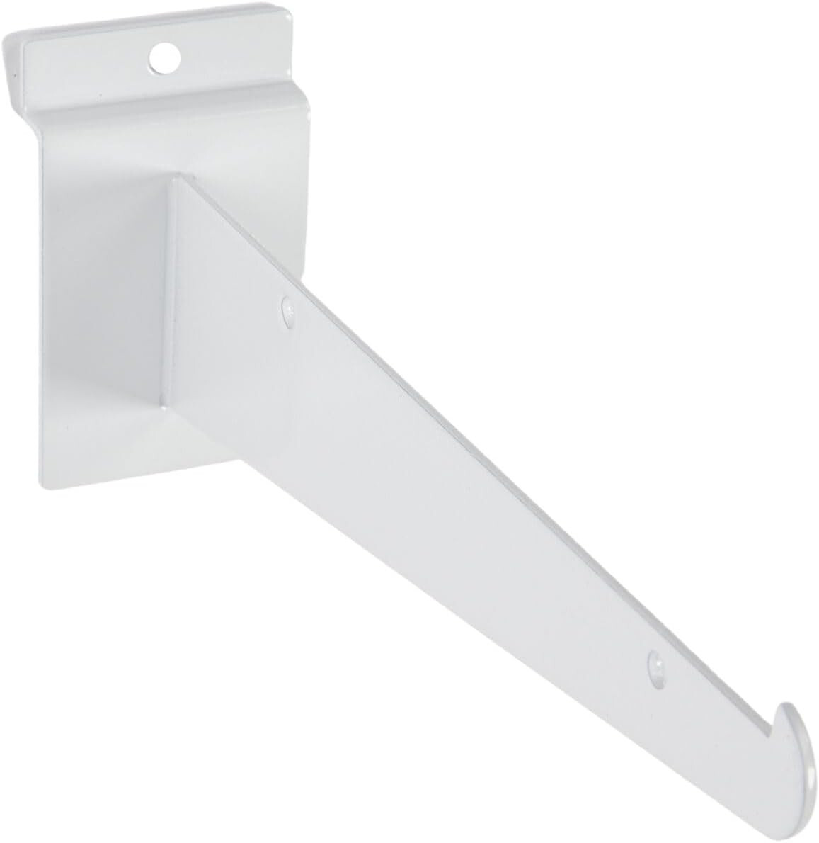 24 Slatwall 8" Knife Shelf Brackets White Lip Retail Shelving Display Bracket
