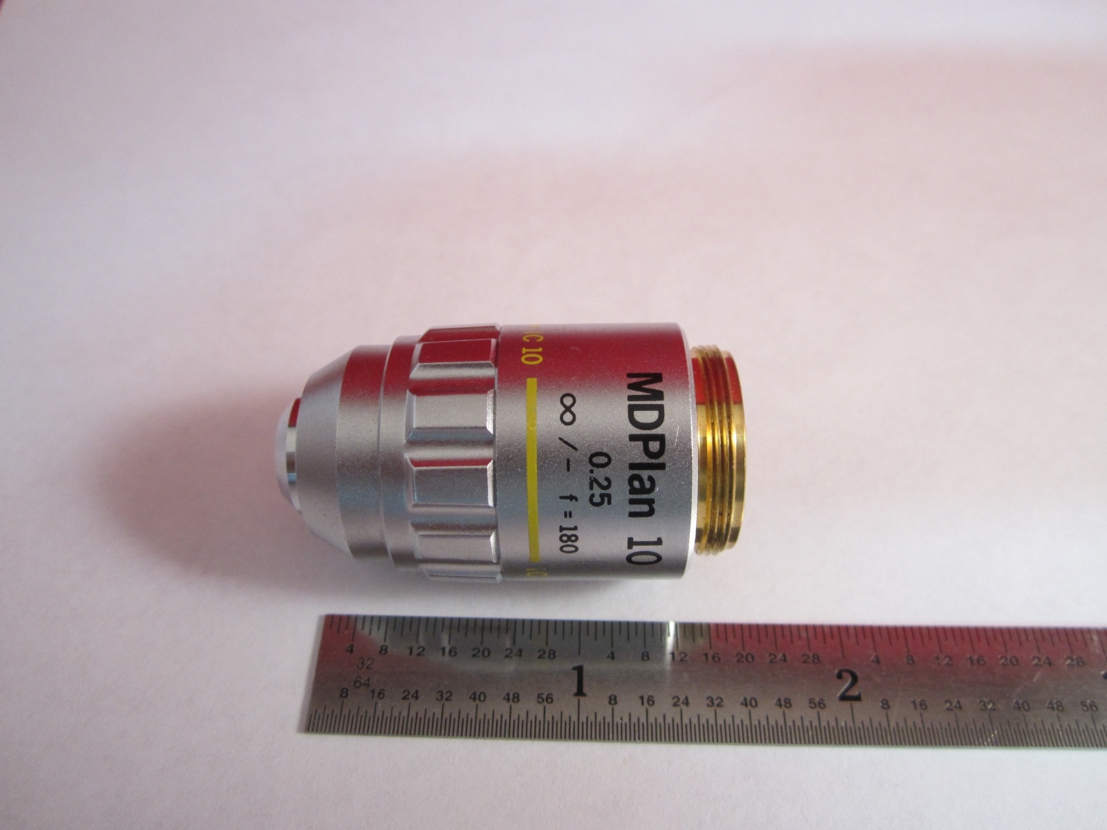 MICROSCOPE OBJECTIVE OLYMPUS JAPAN MDPLAN 10X INFINITY OPTICS BIN#11-DT-R