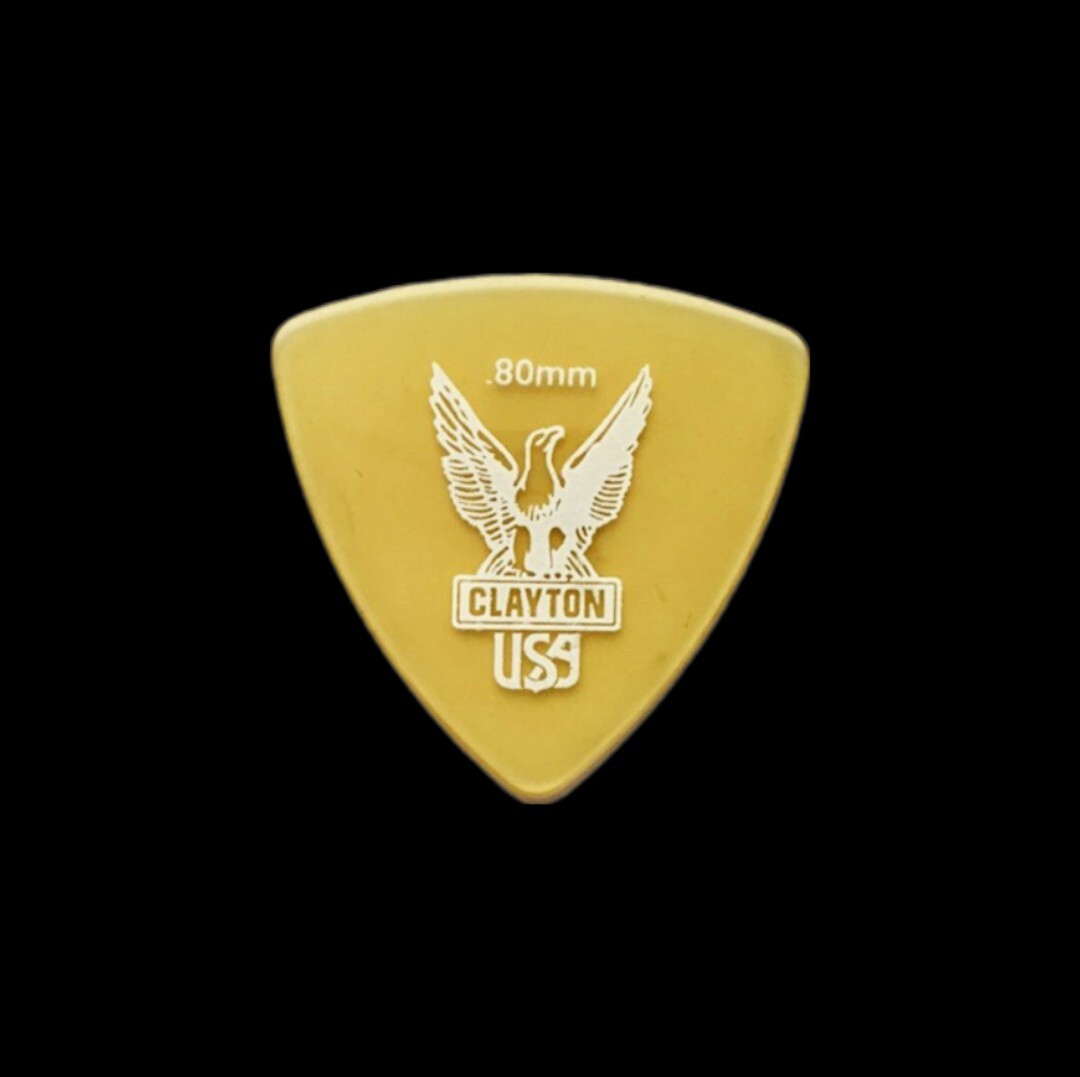 Clayton Ultem Gold Rounded Triangle Picks .80mm 3 Picks