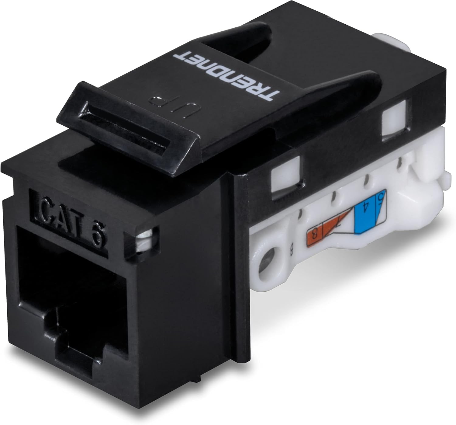 TRENDnet TC-K25C6BK, Cat6 Keystone Jack, Black – 25-Pack