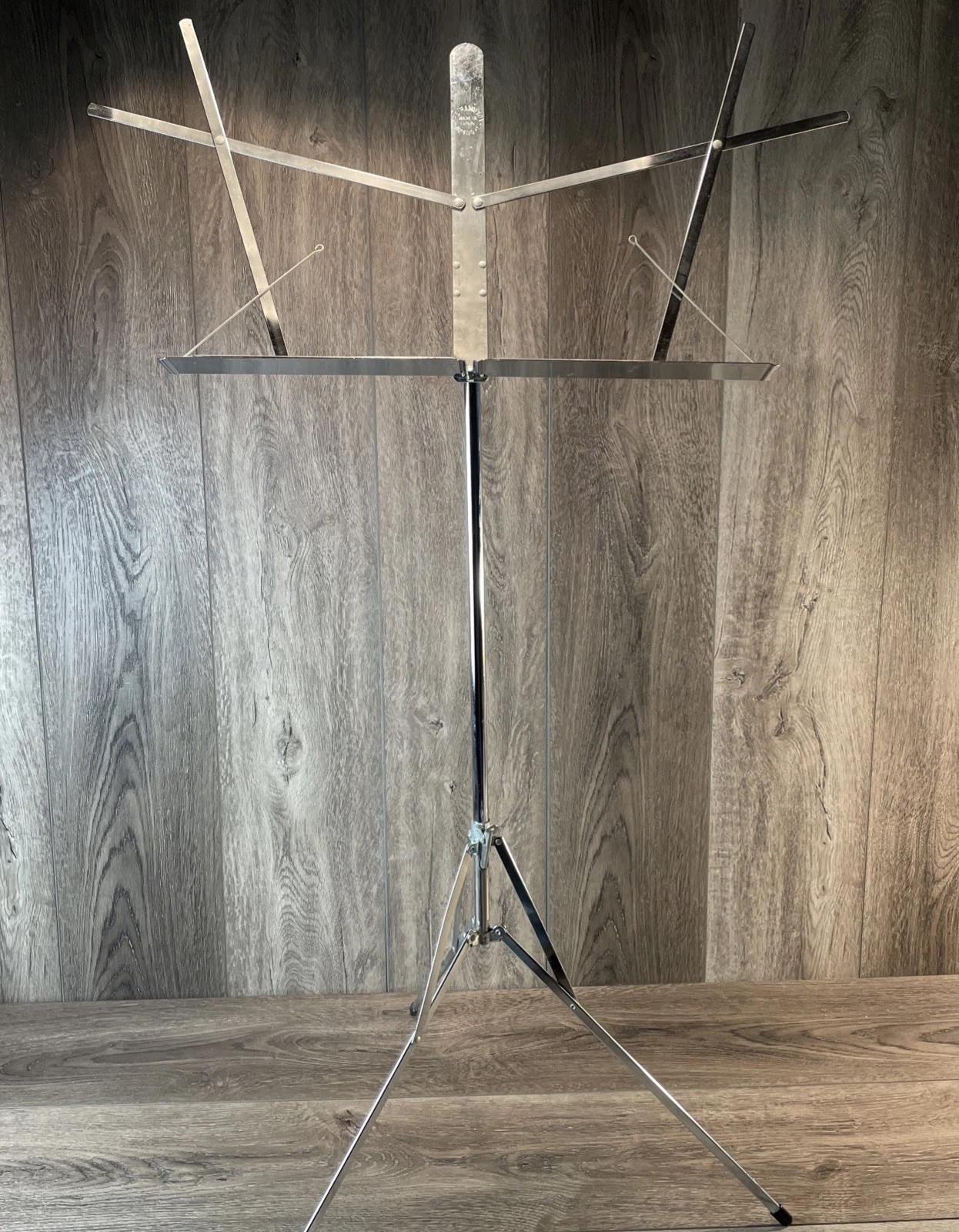 The N400 Hamilton Folding Chrome Music Stand Adjustable Height
