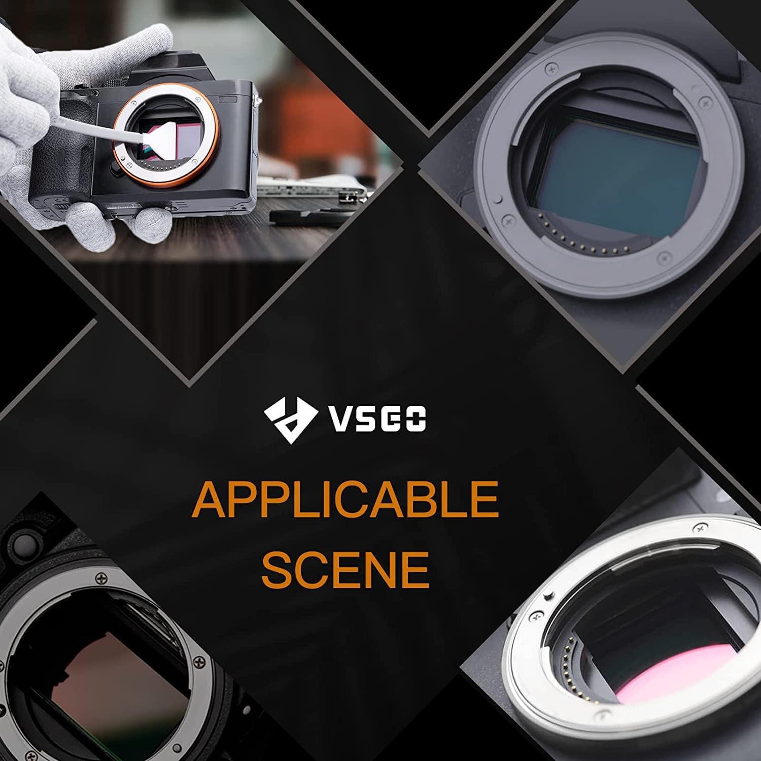 VSGO VS-S03E Full Frame Sensor Cleaning Kit, 12pcs Swabs & 10ml...