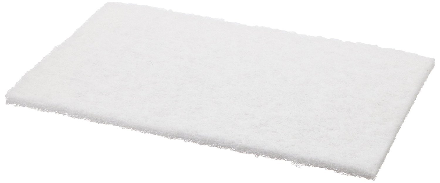 Single Scotch-Brite(TM) Light Cleansing Pad 7445 White Big 6x9 pad