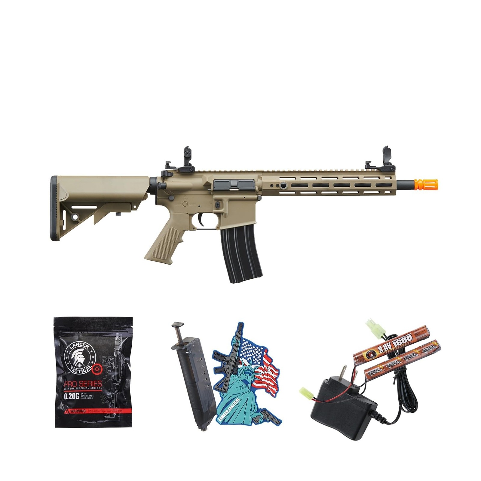 Lancer Tactical Gen 2 Hellion MLOK 10" Piactinny Polymer Airsoft M4 AEG- Full...
