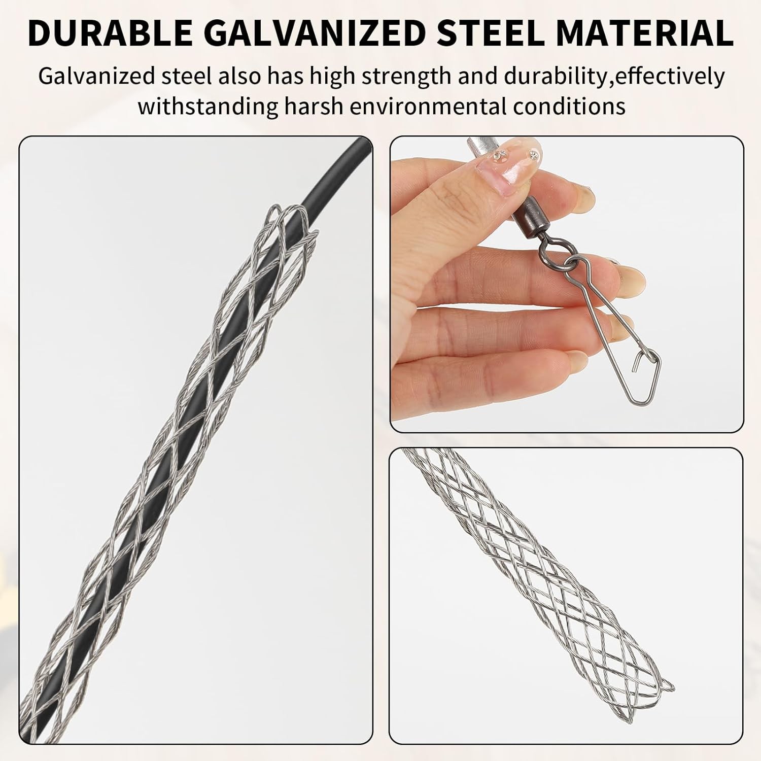 4PCS 1/2 in Wire Pulling Grip for Electrical Pulling Grips Wire Puller Tool for
