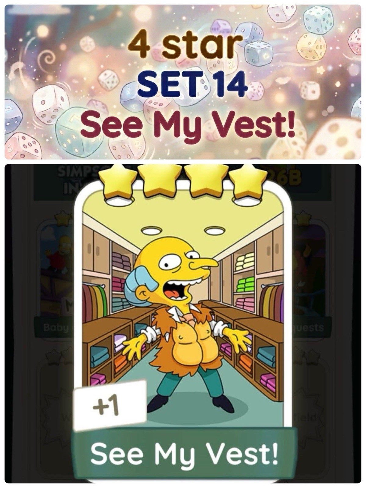 See My Vest! - 4 Star - Set 14 Monopoly go