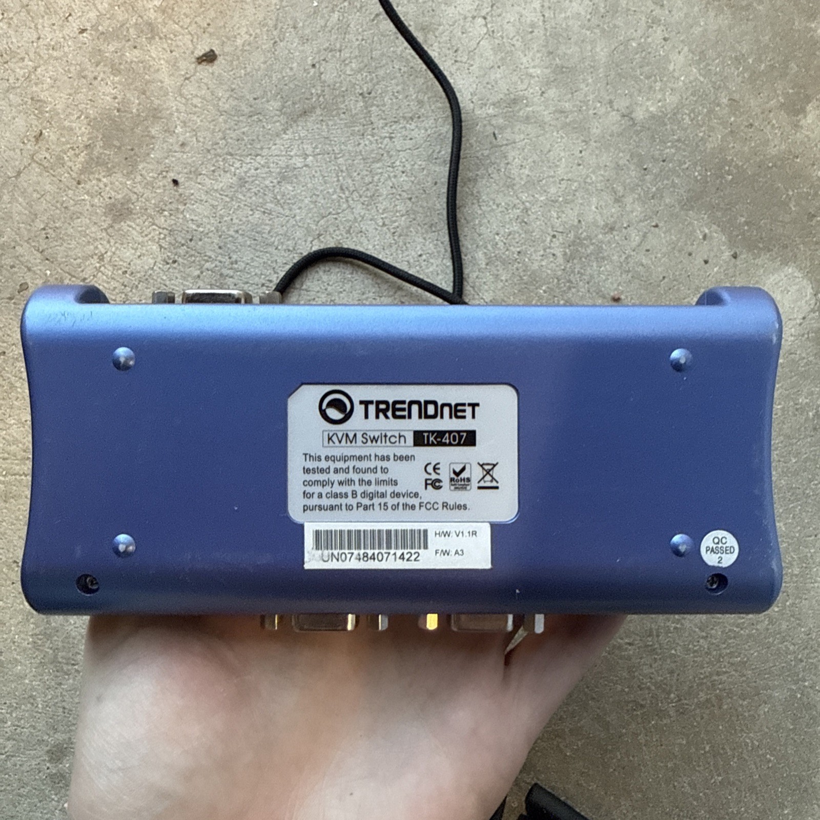 TRENDnet TK-407 4-Port USB KVM Switch UNIT ONLY