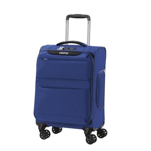 LIGHTGO 20 Inch Carry On Luggage, Ultra Light Softside Suitcase 20in Navy blue