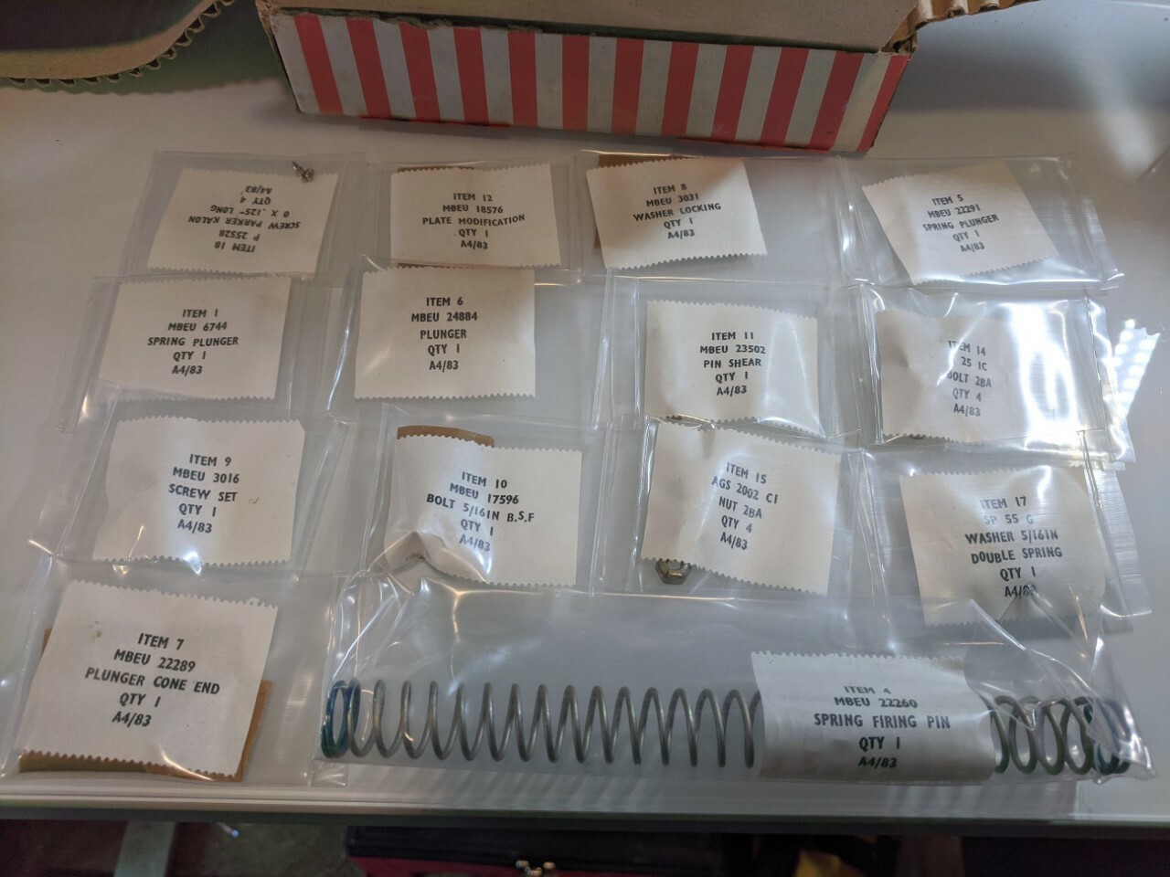 MARTIN BAKER AIRCRAFT KIT OVERHAUL MBEU26001 1680-00-065-5955