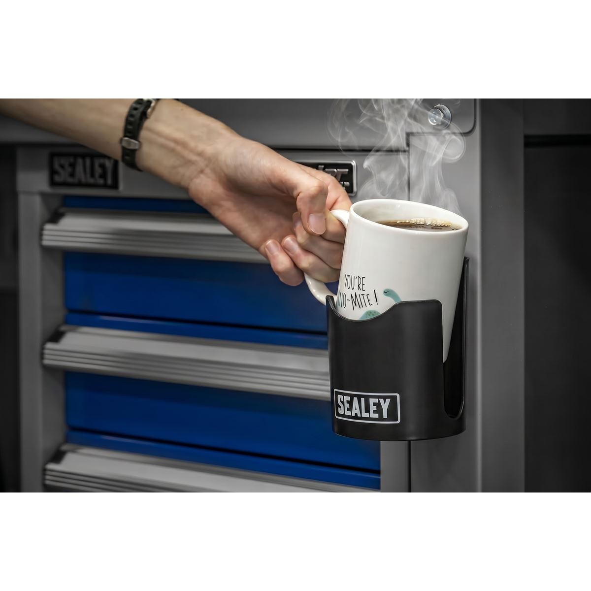 Sealey Magnetic Cup/Can Holder - Black APCHB