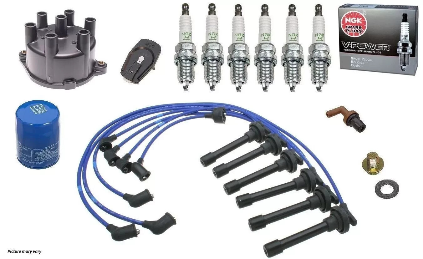 OEM Tune-Up Kit Cap Rotor NGK Wires-Spark Plug PCV 98-99 Honda Accord V6 3.0L