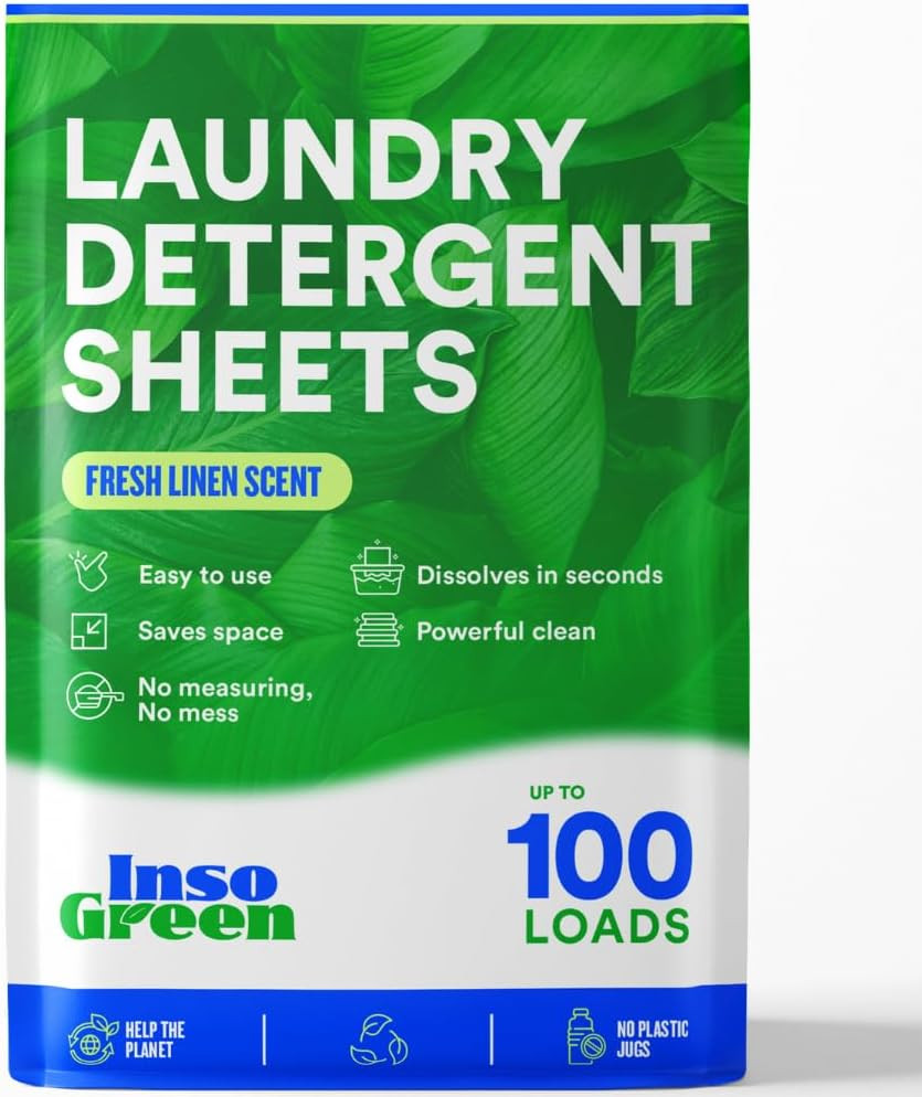 Laundry Detergent Sheets – 100 Loads - Eco Washer Sheets Detergent - Zero Plasti
