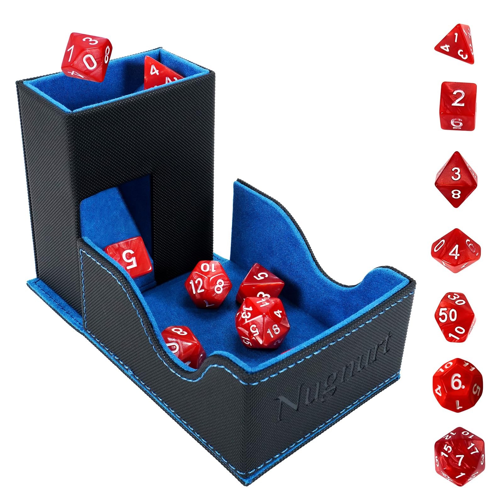 D&D Dice Tower & DND Dice Tray, Foldable Portable Dice Rolling Tower with Tra