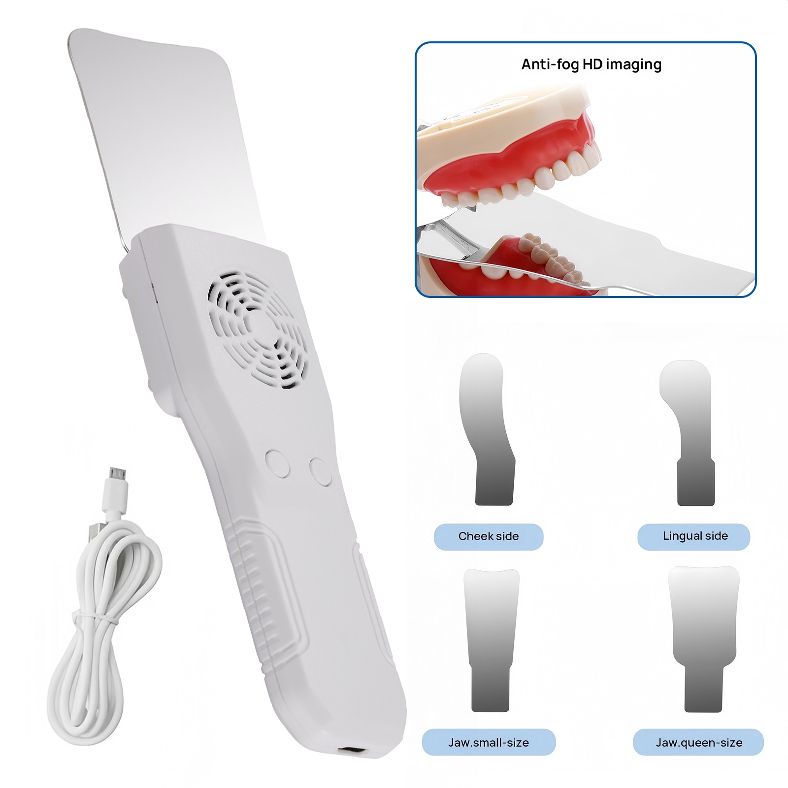 Dental Occlusal Mirror Fog Free LED Intra Oral Photo System Mirrors Anti-Fog SA