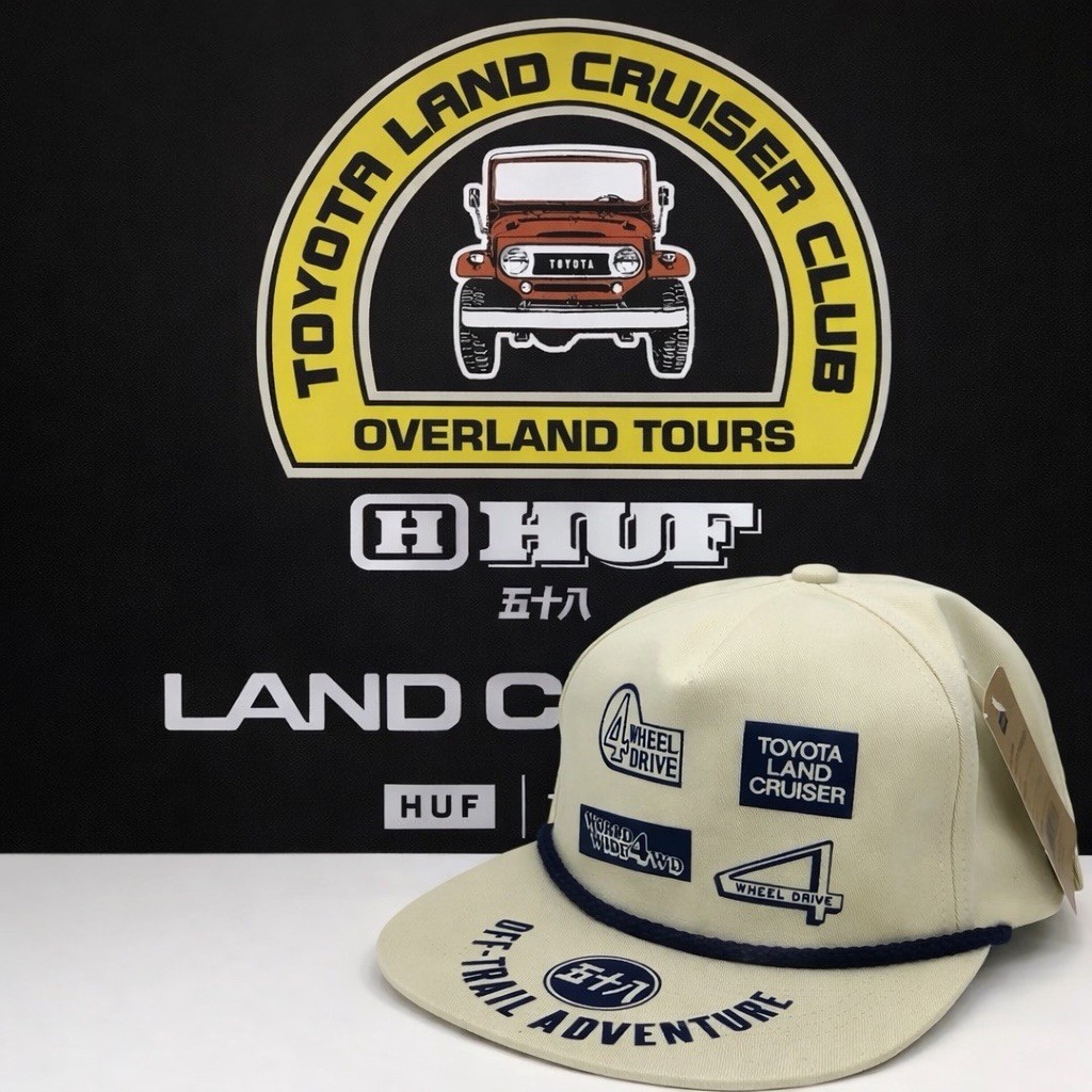 HUF x Toyota Land Cruiser Off-Trail Adventure Hat & Land Cruiser Decal Set SALE!