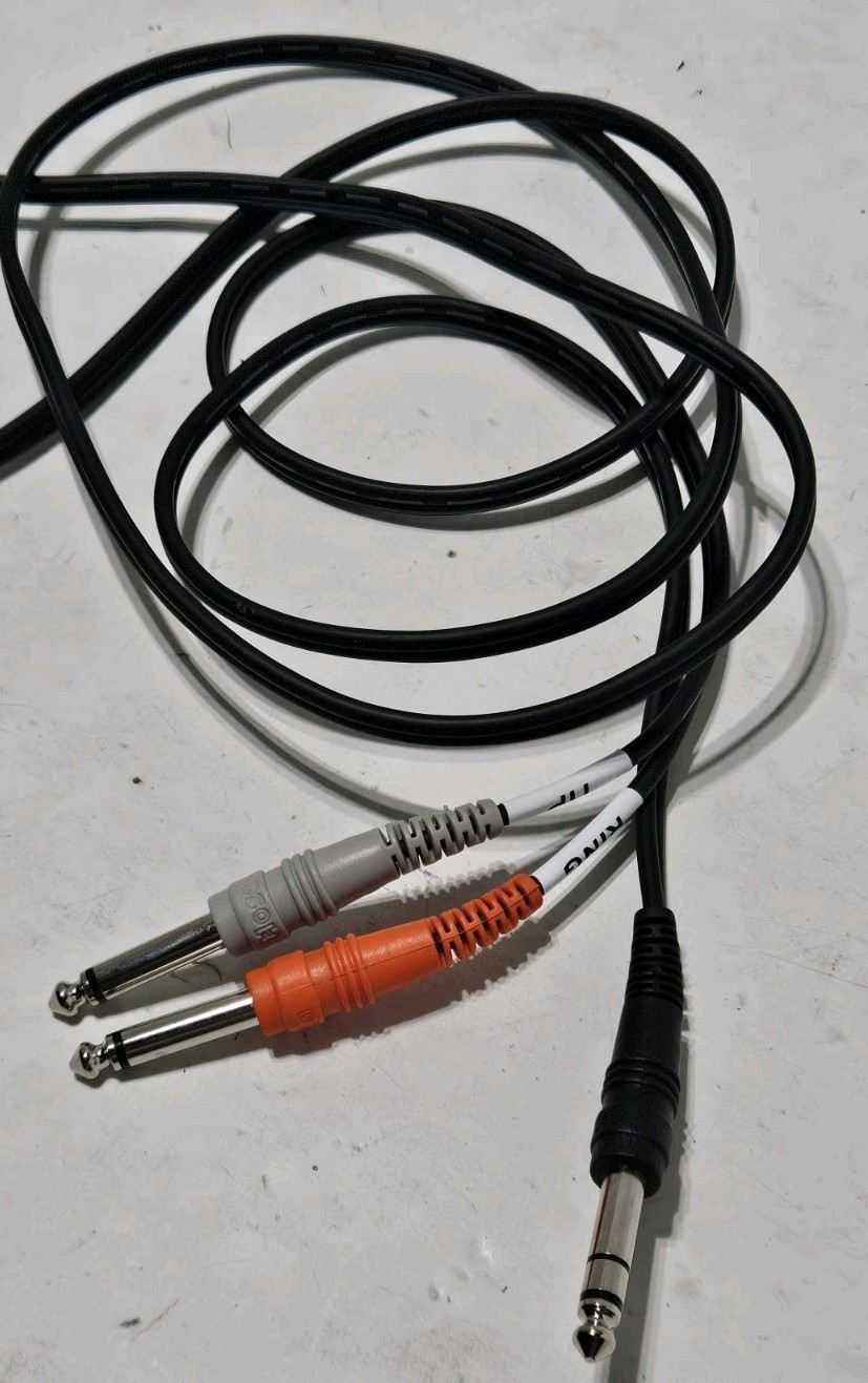 Hosa STP-202 Insert Cable 1/4" TRS Male to Dual 1/4" TS Male 6 Foot