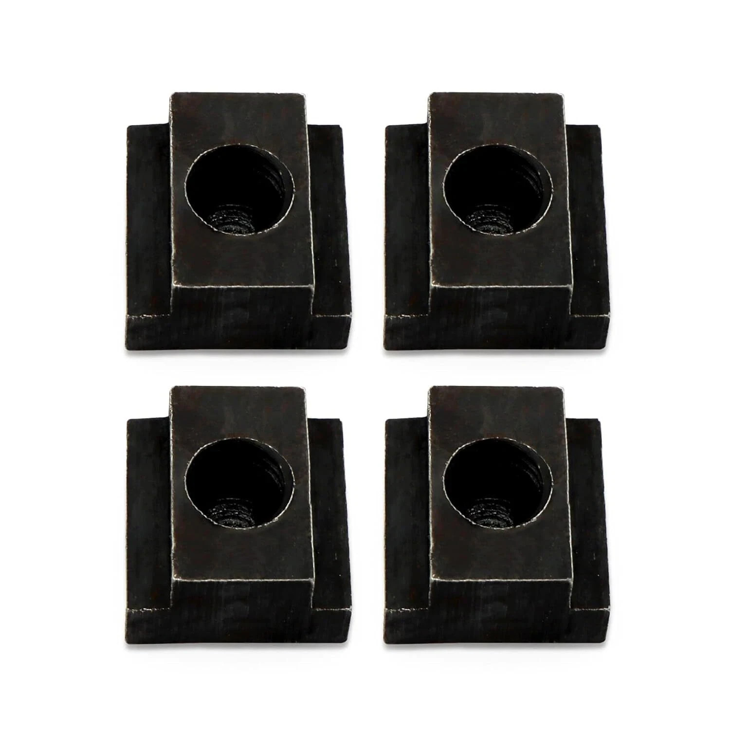Wulankd T-Slot Nut Black Oxide Finish, 1/2"-13 Thread Size, 5/8 in Table, 4Packs