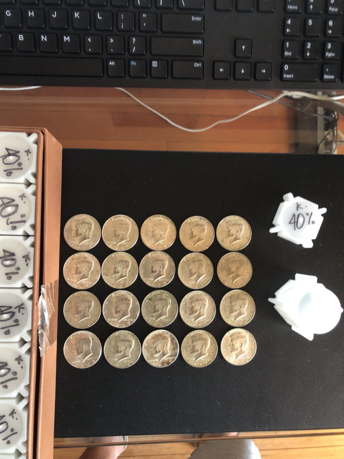 1965-1969 40% Silver Kennedy half dollars rolls