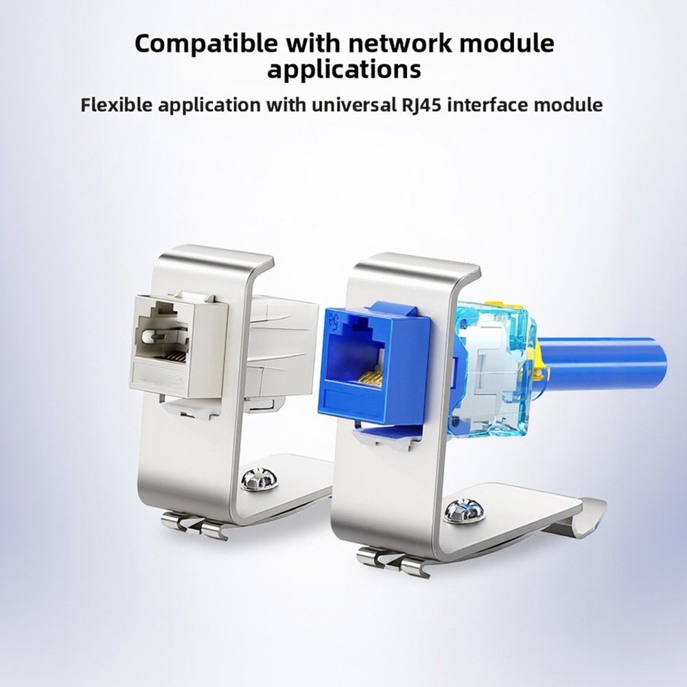 Network Module Metal Bracket Set 2pcs for RJ45 with Slide Rail Compatibility